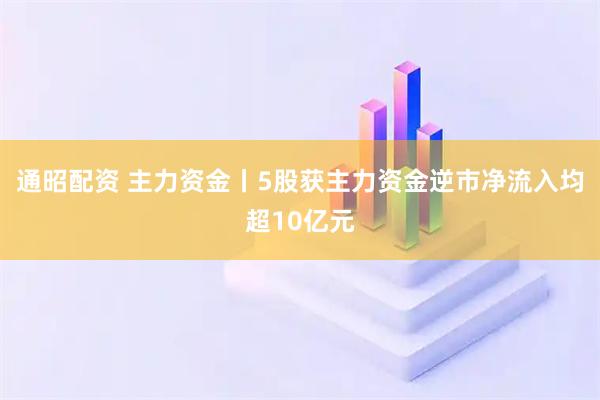 通昭配资 主力资金丨5股获主力资金逆市净流入均超10亿元
